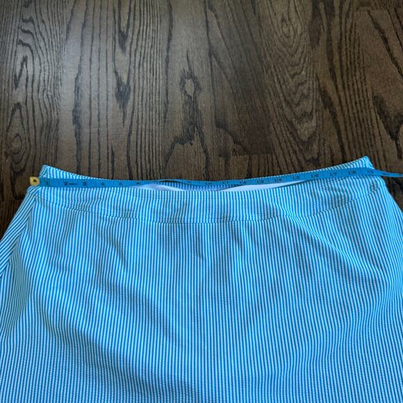 Lands End Womens Blue Striped Swim Skirt Attached Brief Suit Bottom Size 20W - Picture 8 of 9